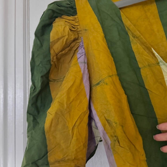 Osei Duro Organic Cotton Vibrant Striped Blouse in Sz. 3XL - Picture 5 of 11